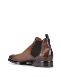 Мужские коричневые кожаные ботинки челси от Officine Creative