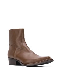 Мужские коричневые кожаные ботинки челси от Acne Studios