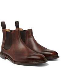 Мужские коричневые кожаные ботинки челси от Tricker's