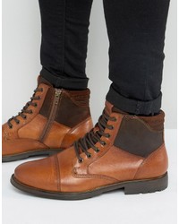 Мужские коричневые кожаные ботинки от Aldo
