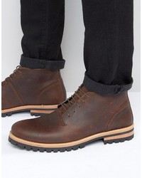 Мужские коричневые кожаные ботинки от Asos