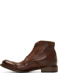 Мужские коричневые кожаные ботинки от Dolce & Gabbana