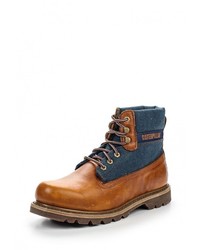 Мужские коричневые кожаные ботинки от Caterpillar