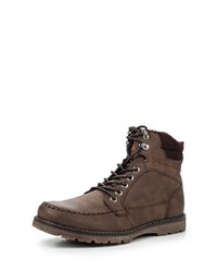 Мужские коричневые кожаные ботинки от Elong