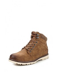 Мужские коричневые кожаные ботинки от Elong