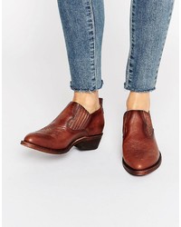 Женские коричневые кожаные ботинки от Frye
