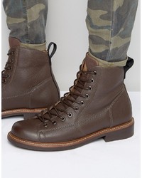 Мужские коричневые кожаные ботинки от G Star
