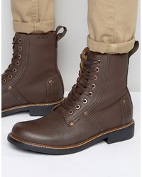 Мужские коричневые кожаные ботинки от G Star