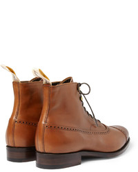 Мужские коричневые кожаные ботинки от Foot the Coacher