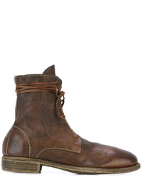 Мужские коричневые кожаные ботинки от Guidi