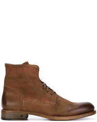 Мужские коричневые кожаные ботинки от John Varvatos