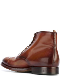 Мужские коричневые кожаные ботинки от Officine Creative