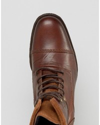 Мужские коричневые кожаные ботинки от Aldo