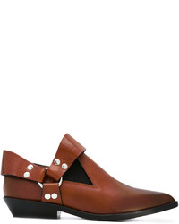 Женские коричневые кожаные ботинки от MM6 MAISON MARGIELA