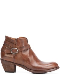 Женские коричневые кожаные ботинки от Officine Creative