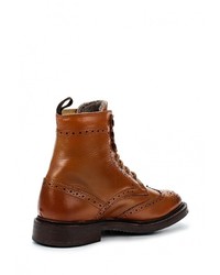 Мужские коричневые кожаные ботинки от Paolo Vandini