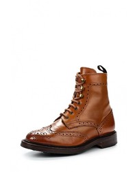 Мужские коричневые кожаные ботинки от Paolo Vandini