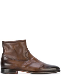 Мужские коричневые кожаные ботинки от Santoni