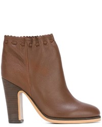 Женские коричневые кожаные ботинки от See by Chloe