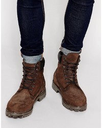 Мужские коричневые кожаные ботинки от Timberland