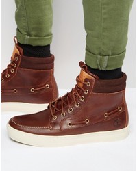Мужские коричневые кожаные ботинки от Timberland