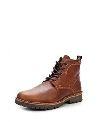 Мужские коричневые кожаные ботинки от Wrangler