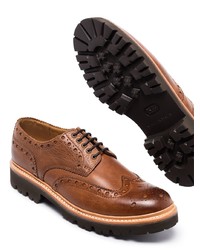 Коричневые кожаные броги от Grenson