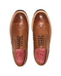 Коричневые кожаные броги от Grenson