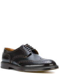 Коричневые кожаные броги от Doucal's