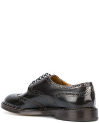 Коричневые кожаные броги от Doucal's