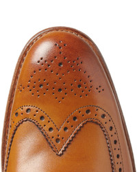 Коричневые кожаные броги от Grenson