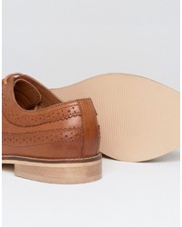 Женские коричневые кожаные броги от Asos