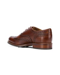 Коричневые кожаные броги от Grenson