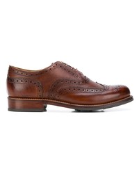 Коричневые кожаные броги от Grenson