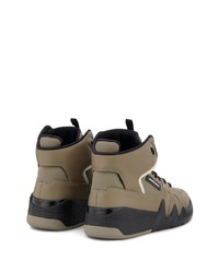 Мужские коричневые кожаные высокие кеды от Giuseppe Zanotti