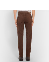 Мужские коричневые кожаные джинсы от Tod's