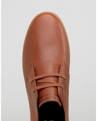 Мужские коричневые кожаные кеды от Fred Perry