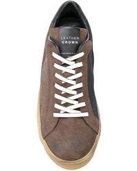 Мужские коричневые кожаные кеды от Leather Crown