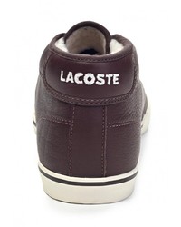 Мужские коричневые кожаные кеды от Lacoste