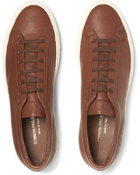 Мужские коричневые кожаные кеды от Common Projects