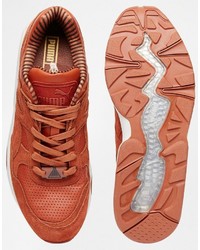 Мужские коричневые кожаные кеды от Puma