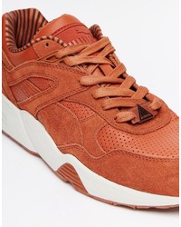 Мужские коричневые кожаные кеды от Puma