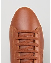Мужские коричневые кожаные кеды от Fred Perry