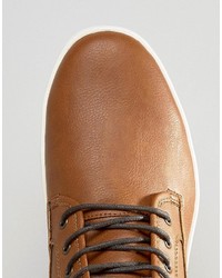 Мужские коричневые кожаные кеды от Aldo