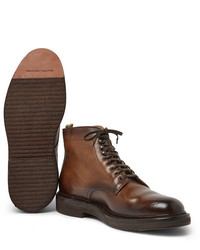 Мужские коричневые кожаные классические ботинки от Officine Creative