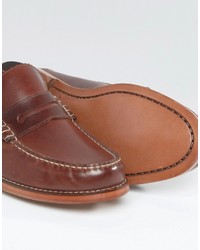 Мужские коричневые кожаные лоферы от Grenson