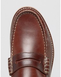 Мужские коричневые кожаные лоферы от Grenson