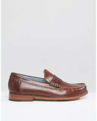 Мужские коричневые кожаные лоферы от Grenson