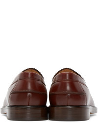 Мужские коричневые кожаные лоферы от A.P.C.