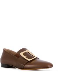 Женские коричневые кожаные лоферы от Bally